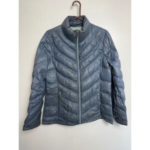 Calvin Klein Packable Lightweight Down Puffer Jacket Blue Womens Quilted‎ Medium